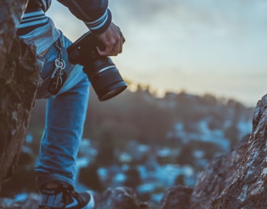 photographer on the mountain
