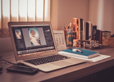 chield's photo on the laptop screen