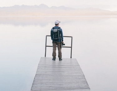 photographer at the seashore